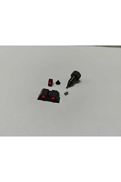 Ufuk Av Bayii Glock 19 Çelik Gez Arpacık Takımı Kırmızı Fiber