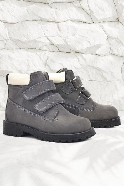 Rakerplus Neson Справжня шкіра Сірий хутряний дитячий чобіт