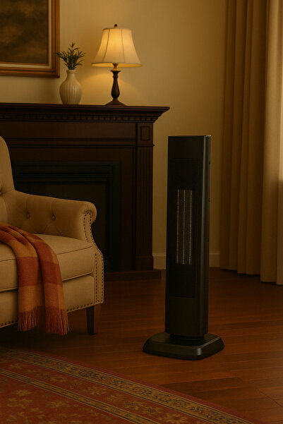 homenter Voltomat 2000W Termostatlı Kule Tipi Seramik Fanlı Isıtıcı