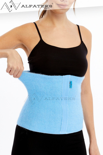 ALFATEKS مشد خصر من الصوف - مشد حراري - مشد دافئ - يحافظ على الدفء
