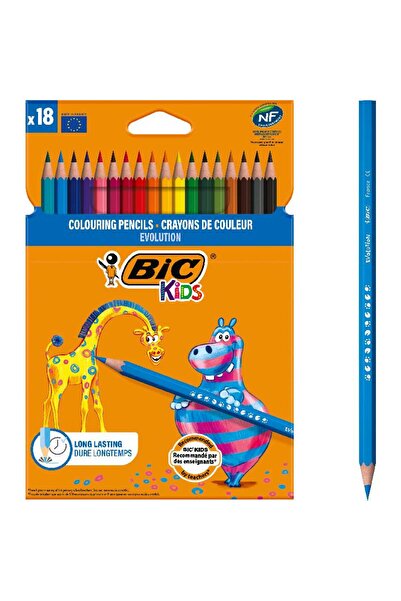 Bic Creioane colorate Evolution pentru copii 3,2 mm, 18 buc.