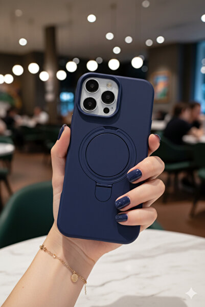 TechTrove Apple iPhone 16 Pro Max Kılıf Soft Tasarım Magsafe Halka Stand İçi ...
