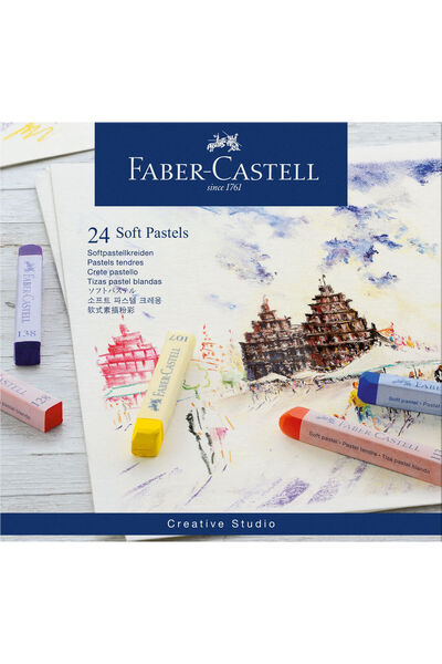 Faber Castell Creioane pastelate moi Faber-Castell cu 24 de culori