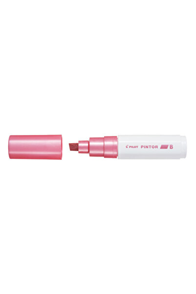 Pilot Pintor Metallic paint marker, beveled tip, 8 mm, pink
