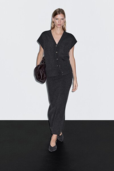 Massimo Dutti Çift taraflı midi etek