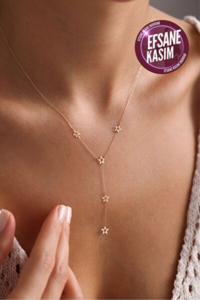 Gianfranco 14 Ayar Yıldız Sallantılı Altın Kolye