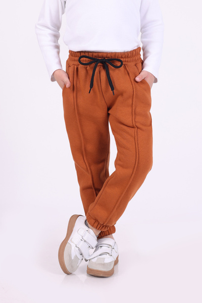 Lovexi Зимни панталони с подплата от флис и 3 джоба в кафяво за момичета и момчета