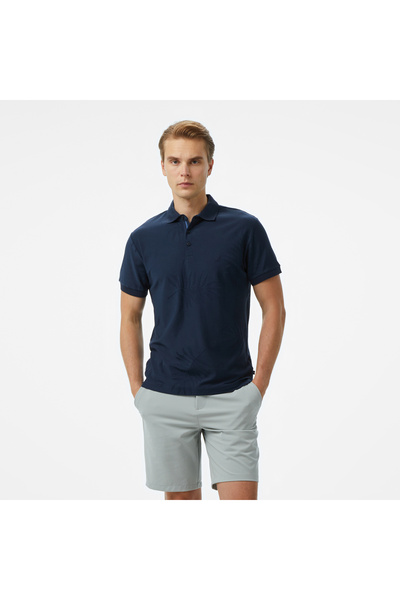 Nautica Erkek Lacivert Classic Fit Desenli Polo