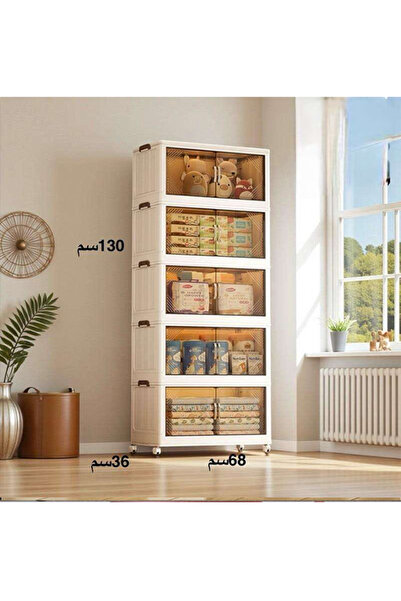 VALUE Plastic storage boxes with lids — four-tier collapsible stackable box with wheels