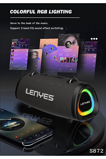 Lenyes مكبر صوت لاسلكي للحفلات S872 بتقنية البلوتوث