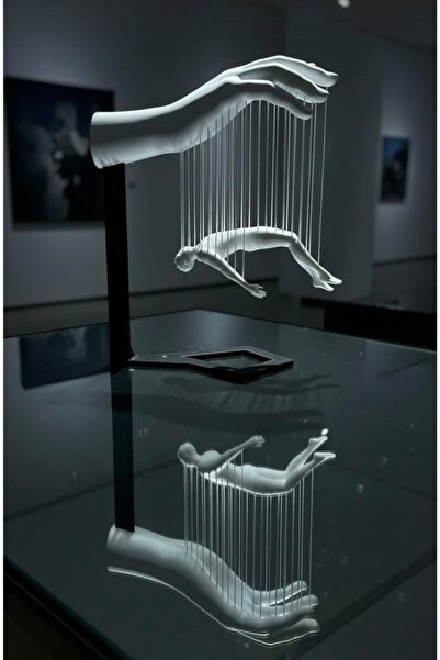 CLOUD 3D DESIGN Soyut Askısa Adam Figürü Dekoratif Obje - Sanatsal Tasarım