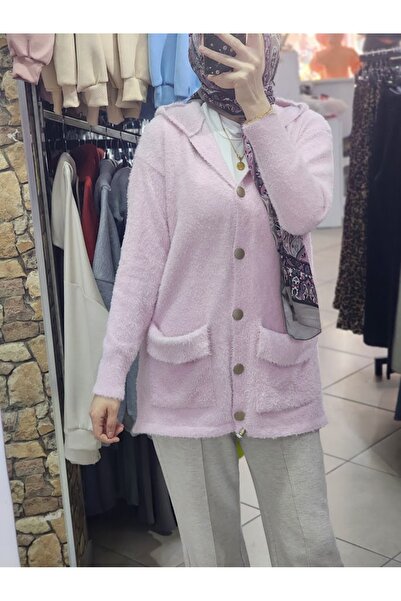 Nessia Buttoned Soft Angora Cardigan