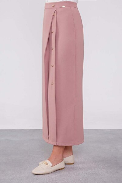 Levidor Stylish Skirt with Rose Buttons