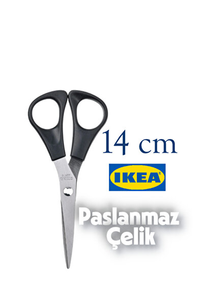 IKEA MANÖGA Kağıt Makası | Okul Gereçleri, Siyah, 14 cm Paslanmaz Çelik