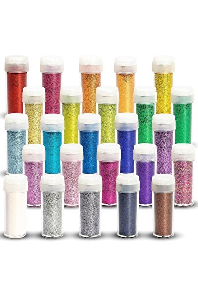 Tritart Set de 25 recipiente cu sclipici, sclipici, 10 g/recipient, potrivit ...