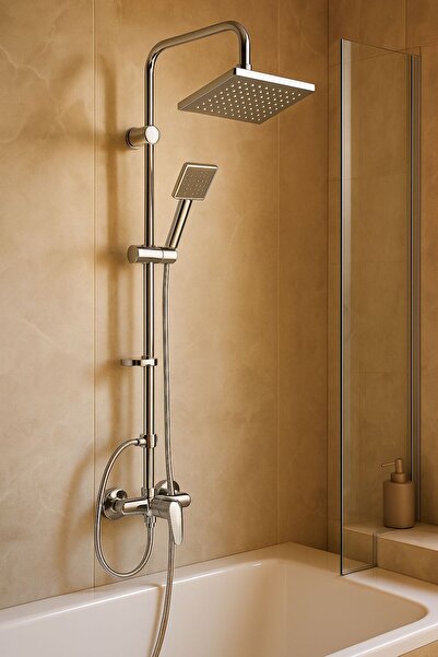 Viosa VİOSA KROM ROBOT YAĞMURLAMA TEPE DUŞ SETİ PASLANMAZ 5 YIL GARANTİLİ