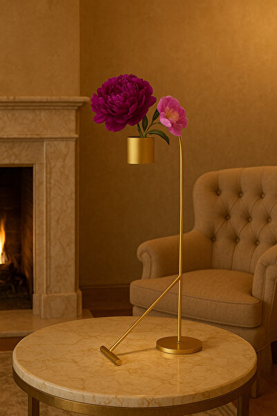 fromro Διακοσμητική βάση λουλουδιών Aurélia — Κομψό μεταλλικό σχέδιο σε ματ χ...