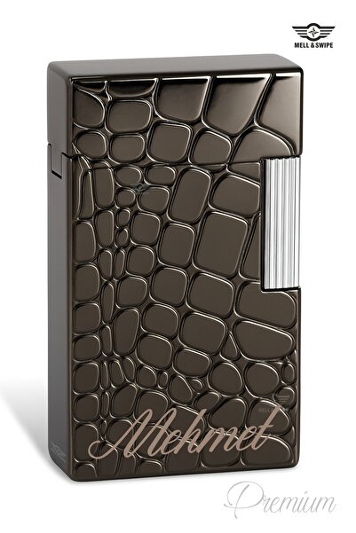 MELL & SWIPE Kişiye Özel İsim Baskılı Lüks Hediyelik Dupont Tarzı Gazlı Pürmü...