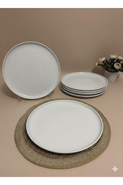 Kütahya Porselen Modern 6 Piece 27 cm Cream Serving Plate