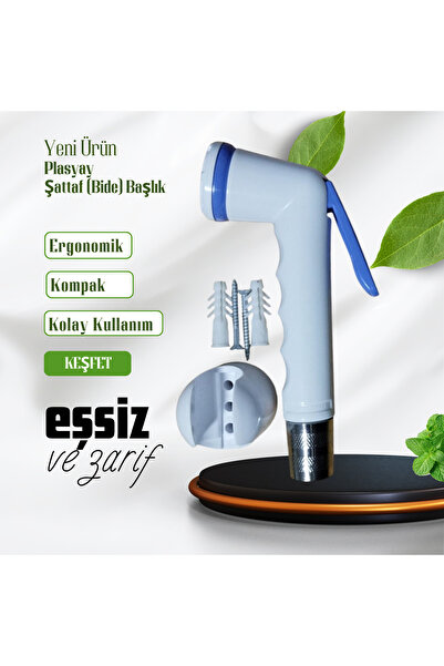 PLASYAY Mandallı Şattaf Başlık Tekne Yat Karavan Duş Ve Taharet Matik Başlığı