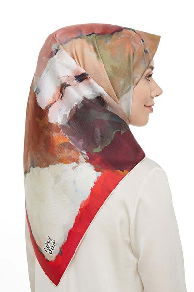 Levidor Red Twill Silk Scarf