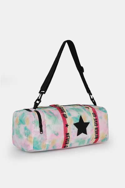 ICONE BAG Girl's Gradient Printed Sports Bag, Patterned Sports Bag, Children's Sports Bag with Zipper Detail