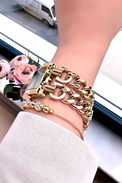 Tom Jones Orijinal Kadın Kol Saati 3 Atm Su Geçirmez Gold Renk Çelik Kordon +...