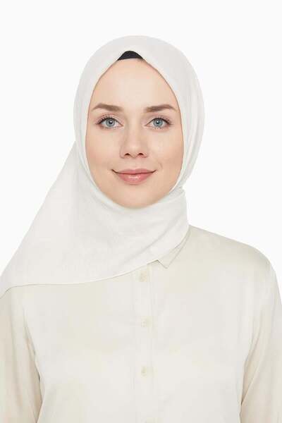 Levidor Εκρούνιστο λευκό κασκόλ από βαμβάκι Lux Cazz