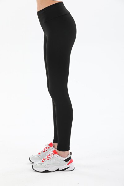 Domoda Black High Waist Slimming Effective Knitted Tights with Steel Interlock