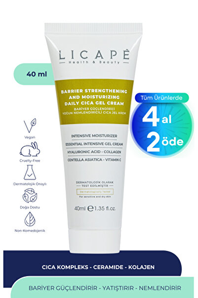 Licape Bariyer Güçlendirici Yoğun Nemlendirici Cica Jel Krem 40ml