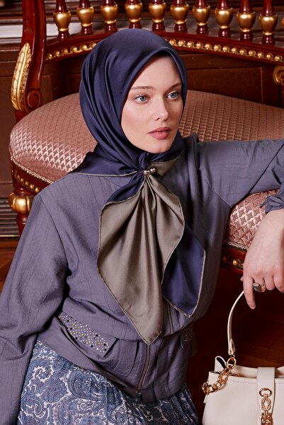 Levidor Sütlü Kahve Çift Taraflı Twill İpek Eşarp