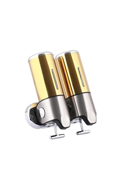 Omnipazar Xinda GS500S Gold Двойна ръчна дозатор за течен сапун от неръждаема...