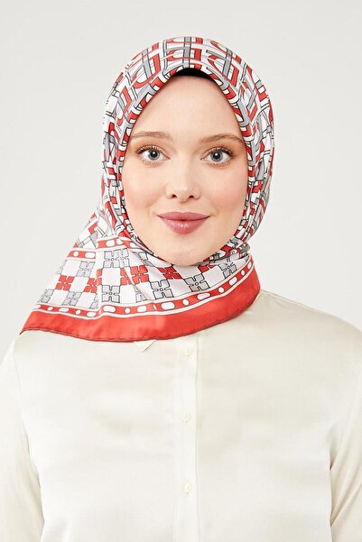 Levidor Red Lvd Printed Trend Twill Scarf