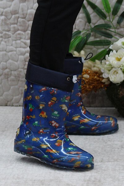 fort 7061 Синій автомобільний плюшевий водонепроникний чоловічий дитячий сніговий дощовий чобіт