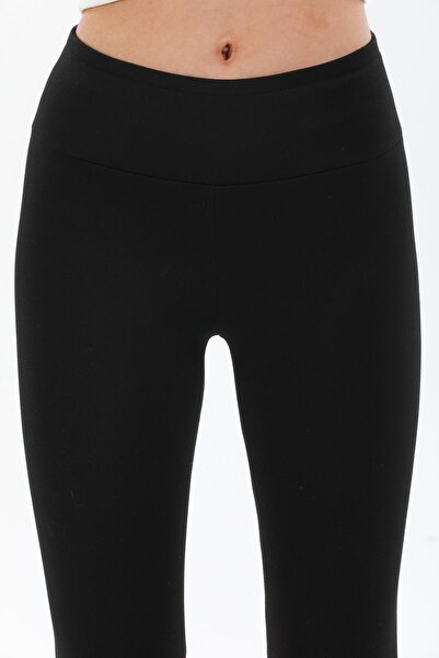 Domoda Black High Waist Slimming Effective Knitted Tights with Steel Interlock