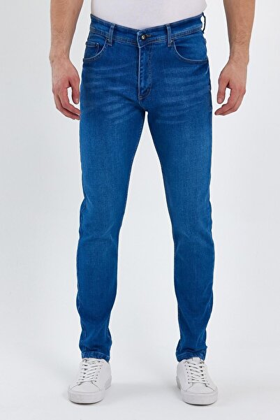 DAMGA JEANS Blugi clasici din Lycra cu cinci buzunare, albastru