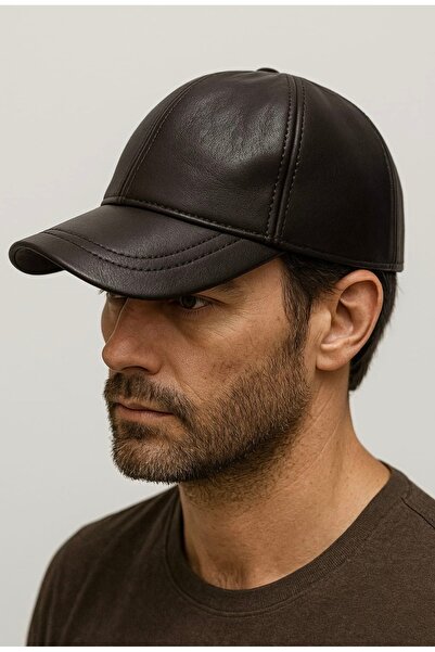 PaminBags Aksesuar Hakiki Deri Beyzbol Şapka Kep