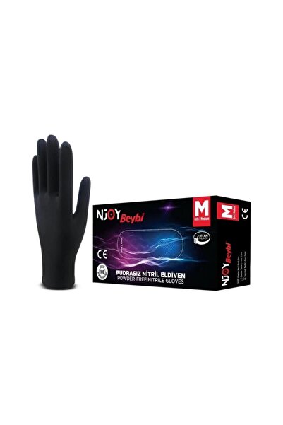 Omnipazar قفازات بييبي نجوي النتريل السوداء الخالية من البودرة، عبوة من 100 ق...