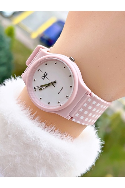 Q&Q 10 Atm Waterproof Silicone Strap Young Girl Wristwatch