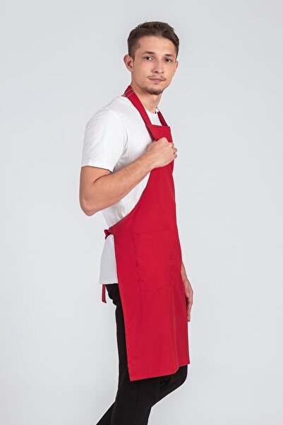 Vatan Tekstil مريلة مطبخ للرجال بتصميم باريستا وشيف مع حزام للرقبة