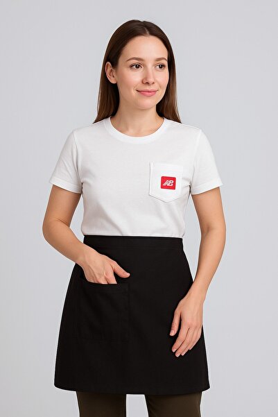 Vatan Tekstil مريلة مطبخ للنساء بحزام خصر للباريستا والطهاة مقاس 60×60 سم