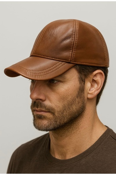 PaminBags Aksesuar Hakiki Deri Beyzbol Şapka Kep