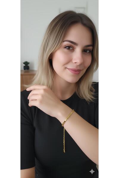 Bontexs سوار نسائي بسلسلة منقوشة من الفولاذ المقاوم للصدأ