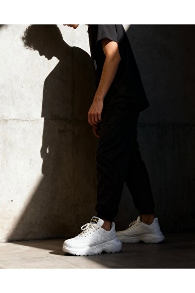 Knack Білі каптіонні черевики на високій підошві для щоденного носіння N75