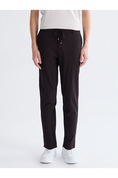 LC Waikiki Καφέ εφαρμοστό Ανδρικό παντελόνι