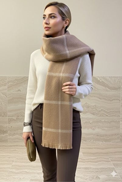 novon Λεπτομερές μακρύ κασκόλ με φούντα Soft Touch