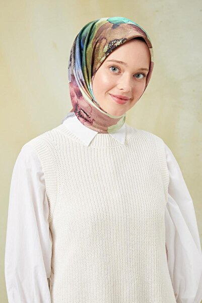 Levidor وشاح رقمي منقوش بنمط المينك المائي