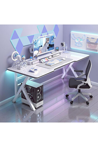 HayaBazaar Ergonomic Large K Shape Gaming Desk,Computer Desk Home Office Desks,120x60x75cm