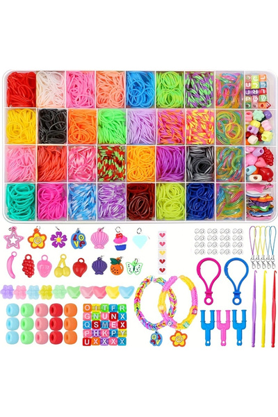 Choice مجموعة صنع أساور مطاطية مضيئة مقاس XL 36 شبكة/صندوق 2800 قطعة + مجموعة...