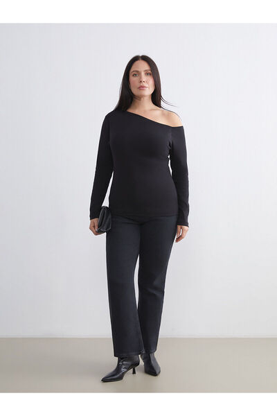 LC Waikiki Alita City Farkıyla Soulife Black Denim Straight Straight & Straig...
